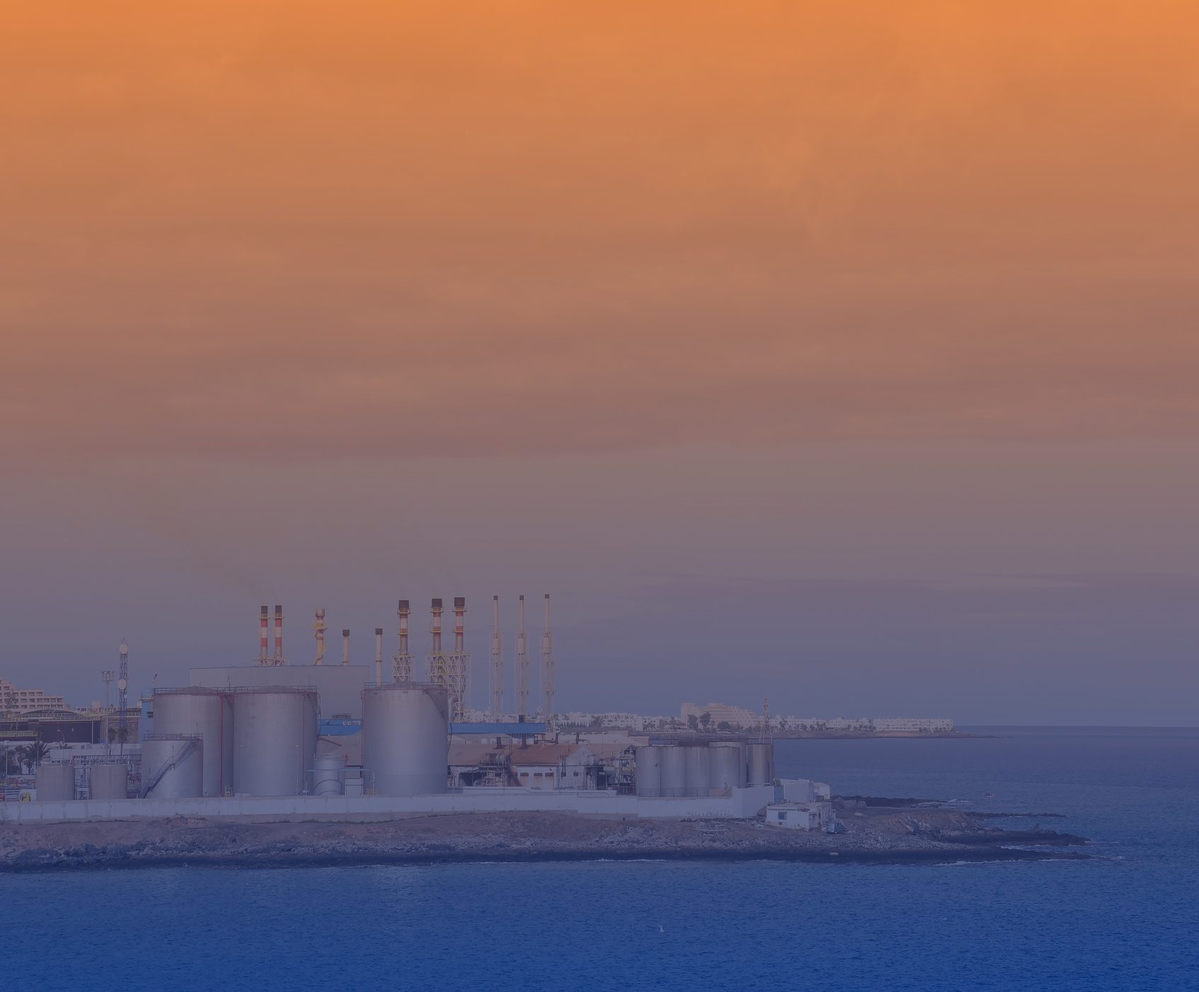 Factory by the sea